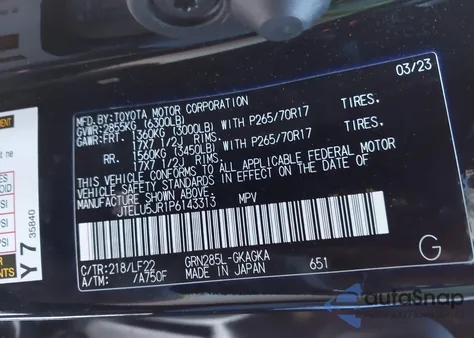 2023 Toyota 4Runner Trd Pro from USA, damaged, VIN JTELU5JR1P6143313